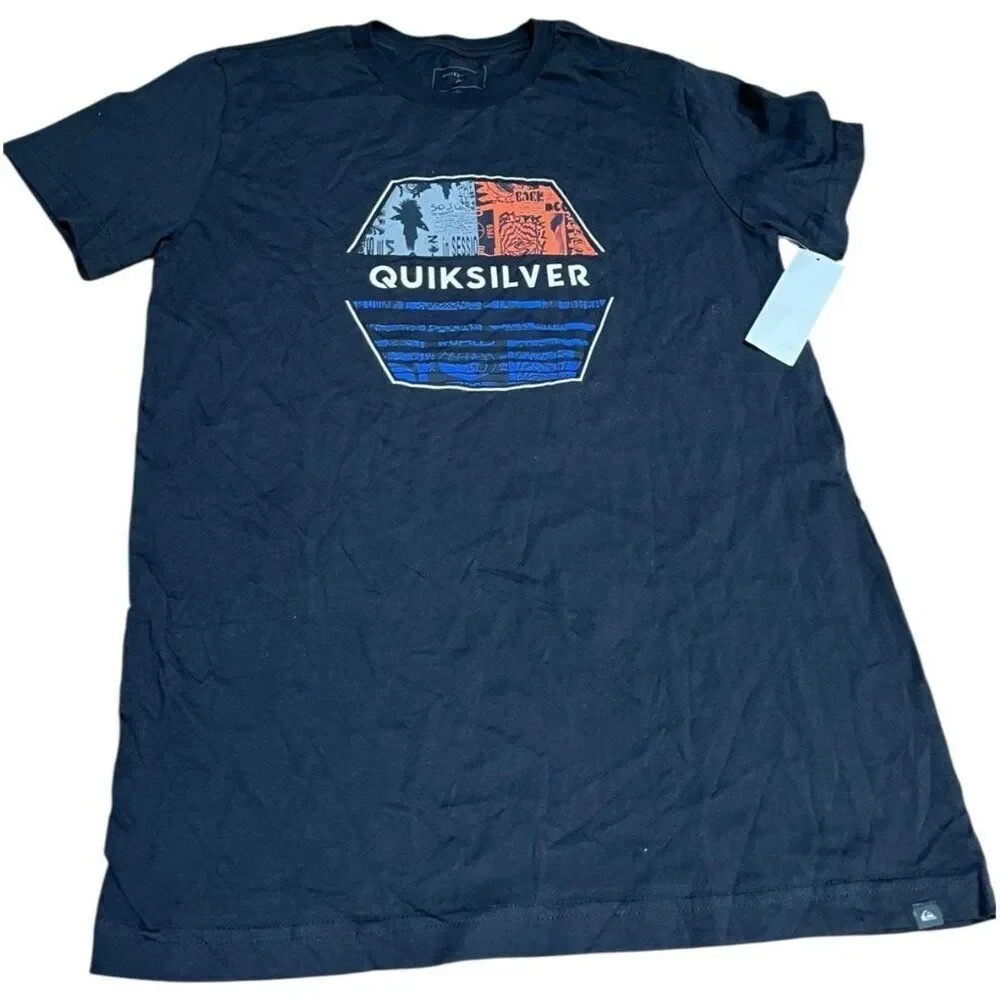 QUIKSILVER Ladies Juniors XL 16 Black T Shirt Graphic NWT